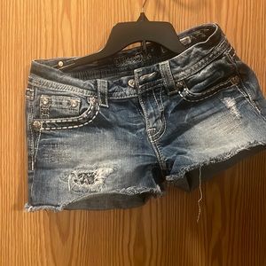 Miss Me Super Bling Denim Shorts Size 27 color mix 270